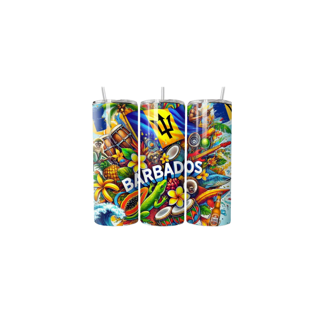 BARBADOS FLAG 20OZ TUMBLER