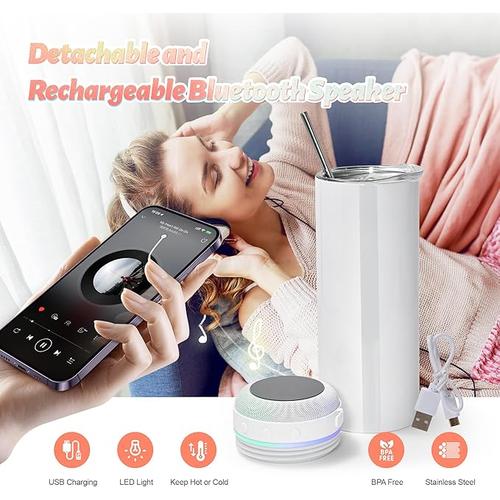 PERSONALIZED 20OZ SPEAKER TUMBLER:HYDRATION MEETS ENTERTAINMENT