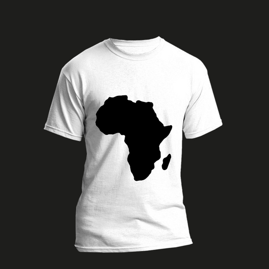 Africa Shape In Black T-Shirt