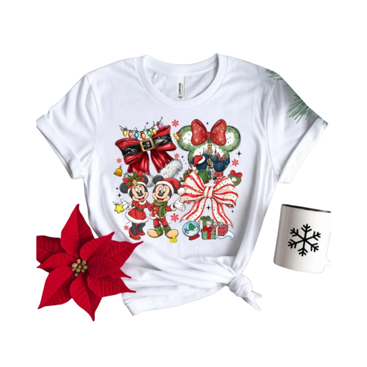 MERRY MOUSE CHRISTMAS KIDS T-SHIRTS